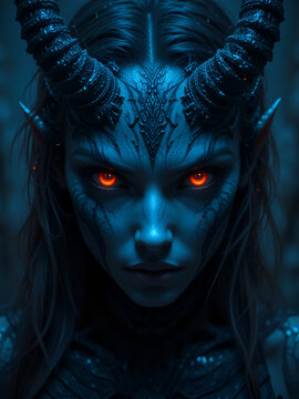 The captivating allure of demon eyes illuminates the night.