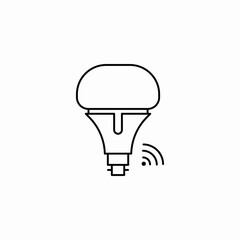 Obraz premium smart lightbulb wifi icon sign vector