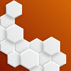 Abstract hexagonal background. Vector illustration.