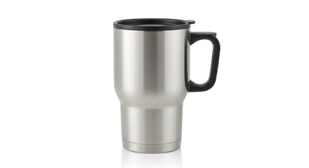 Stainless Steel Travel Mug with Lid and Handle - Perfect for Coffee, Tea, or Hot Beverages