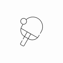 table tennis racket and ball icon sign vector