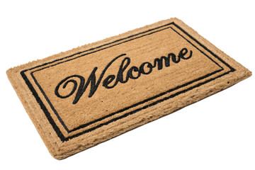 Obraz premium welcome mat for home entryway, png transparent background