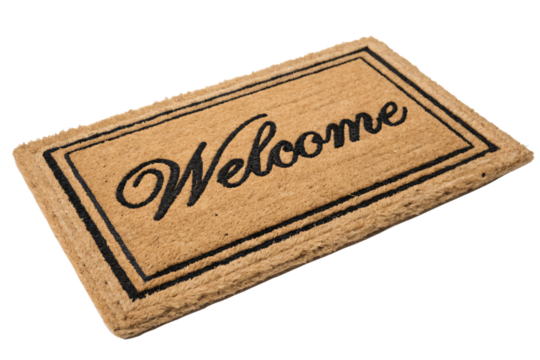 welcome mat for home entryway, png transparent background