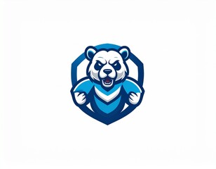 blue and white panda