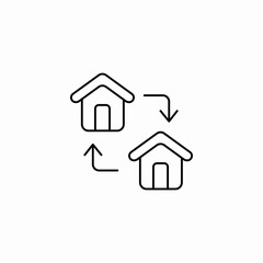 two houses icon sign vector