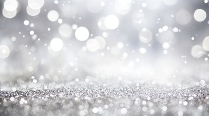 Creating a dreamy atmosphere soft white and silver glitter backdrop for events and celebrations