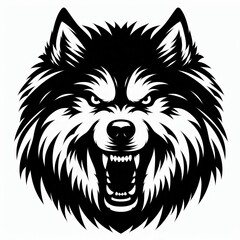 Fototapeta premium Siberian Husky Dog Silhouette