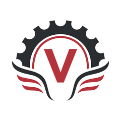 Club Community Logo combine with letter V vector template