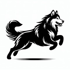 Siberian Husky Dog Silhouette