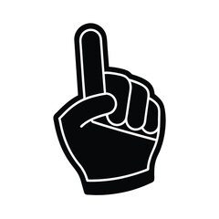 Black Foam Finger Number One, Fan Gesture, Sport Event