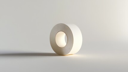 shot of a white adhesive tape roll.