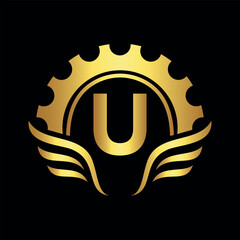 Club Community Logo combine with letter U vector template