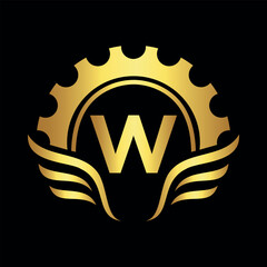 Club Community Logo combine with letter W vector template