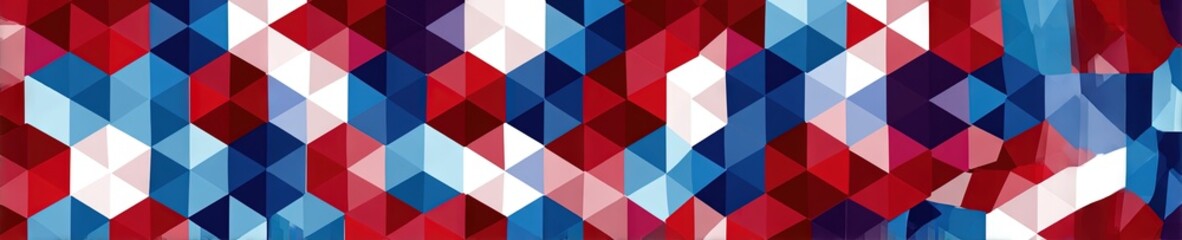 red white blue geometric abstract pattern