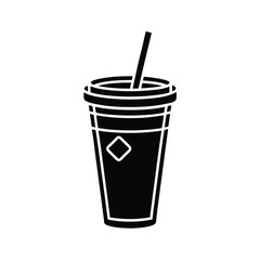Iced Tea Drink Disposable Cup Straw Refreshment Beverage Icon