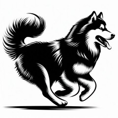 Obraz premium Siberian Husky Dog Silhouette
