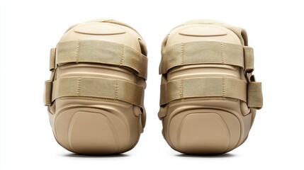 Tan Military-Style Knee Pads: Durable Protection for Tactical Operations
