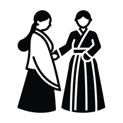 Korean Traditional Hanbok Clothing Womens Elegant Style