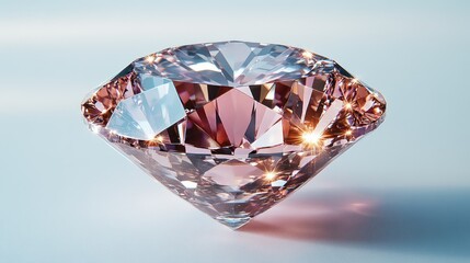 Radiant peach diamond