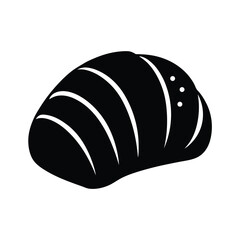 Black and White Simple Bread Loaf Bakery Pastry Food