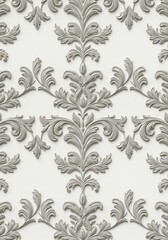 Elegant Gray Damask Wallpaper Pattern