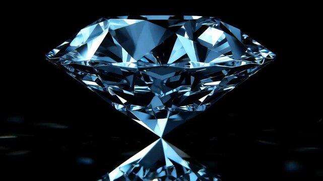 Exploring the beauty and brilliance of a stunning blue diamond from various angles in captivating detail