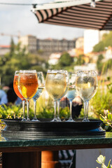 Drinks on roof terrace | Rooftop bar | Summer cocktails | Summer evening drinks