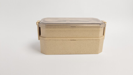 Eco-Friendly Stackable Lunch Box with Utensils for Sustainable Eating