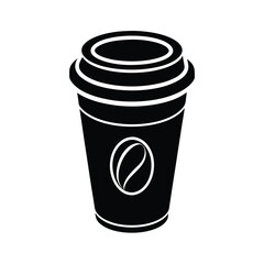 Coffee Cup Icon Black, Disposable, Beverage, Drink, Cafe, Hot, Take Away