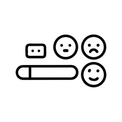 Fototapeta premium Mood Evaluation Bar Icon – Emotional Feedback and Sentiment Analysis Symbol
