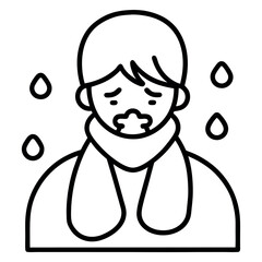 Flu Icon – Elegant Minimal Symbol for Flu or Cold Season