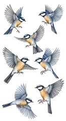Obraz premium Azure Flight: A Chorus of Wings AI Generated