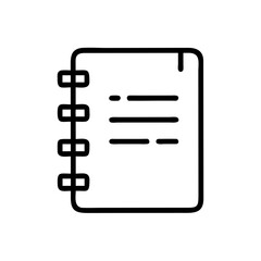 Notebook with Tabs Icon &ndash; Organised Notes and Study Tool Symbol