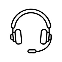 Fototapeta premium Over-Ear Headset Icon – Audio Device and Music Listening Symbol