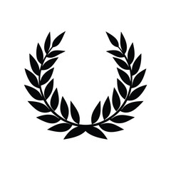 Black Laurel Wreath, Circle, Leaves, Award, Symbol, Victory, Triumph, Achievement, Success, Celebrat