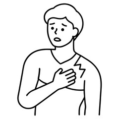 Heart Attack Icon – Flat Vector Depicting Emergency Health Issue