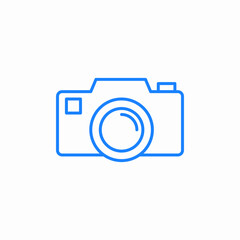 camera with lens icon sign vector