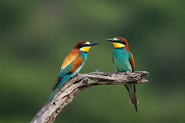 Fototapeta premium bee eater perched on branch