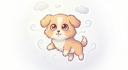 Cute cartoon dog illustration