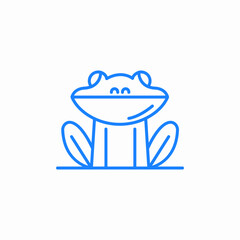 frog animal icon sign vector