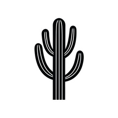 Saguaro Cactus Silhouette Desert Plant, Arid Icon, Southwest Symbol