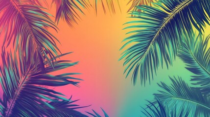 Vibrant tropical foliage backdrop