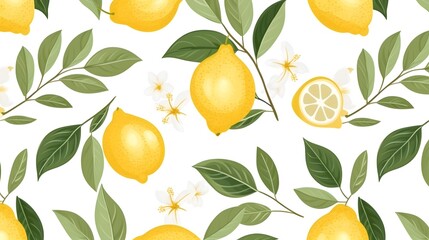 Professional Lemons Pattern Background Vector for Marketing and Design Projects