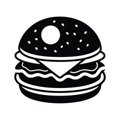 Delicious DoubleDecker Cheeseburger Icon Fast Food, Graphic Design