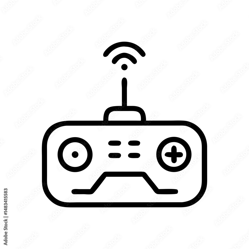 Aufkleber Remote Control Device Icon Representing Wireless Operation, Electronic Control, and Smart Device Interaction