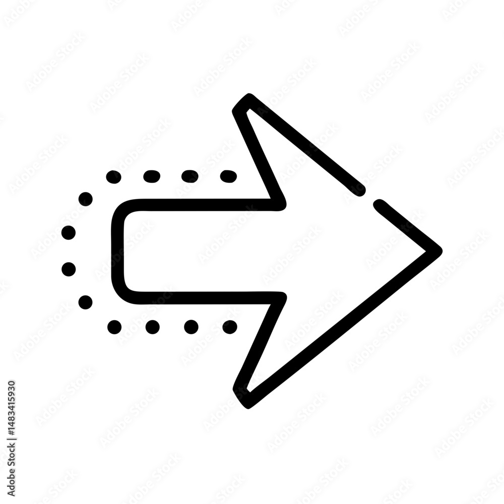 Poster Right Arrow for Navigation Direction Icon Representing Forward Movement, Travel Guidance, and Route Indication