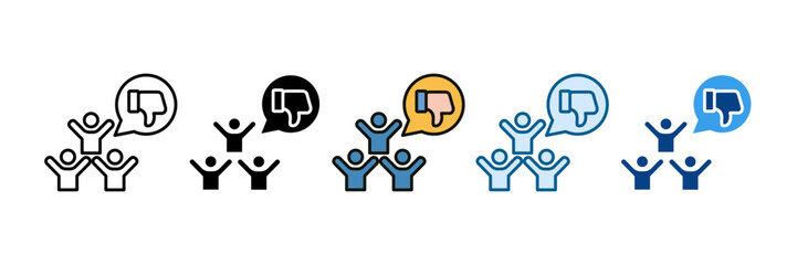 Stakeholder Discontent Icon Set Multiple Style Collection