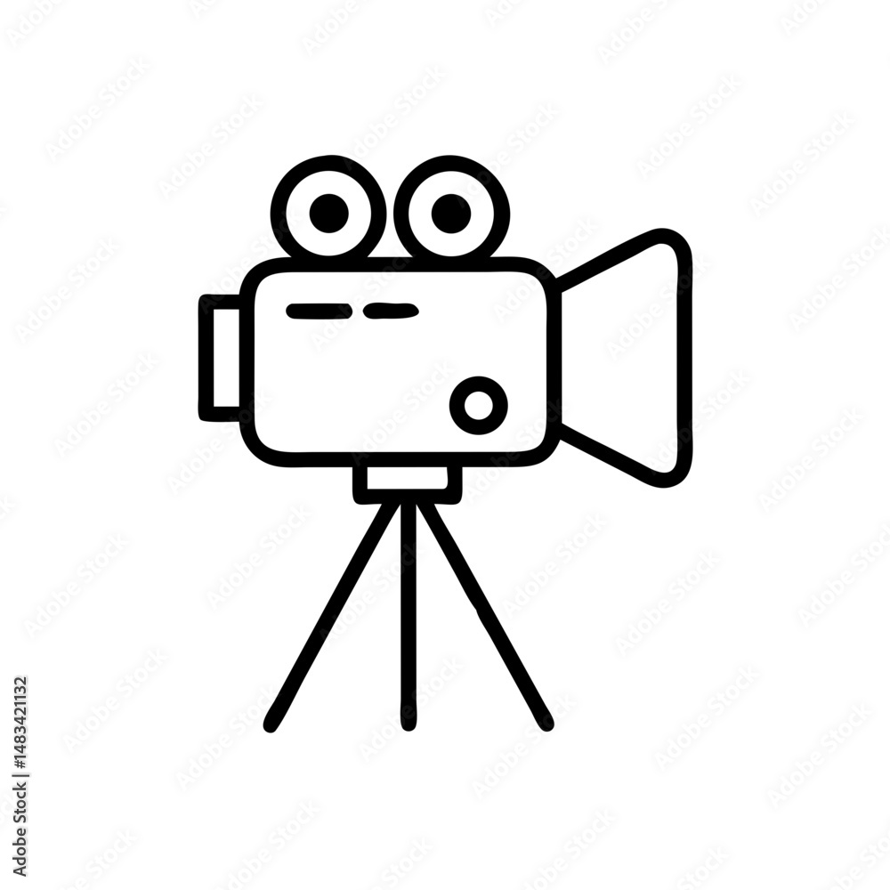 Poster Simple Camera Icon Representing Photography, Image Capture, and Visual Media