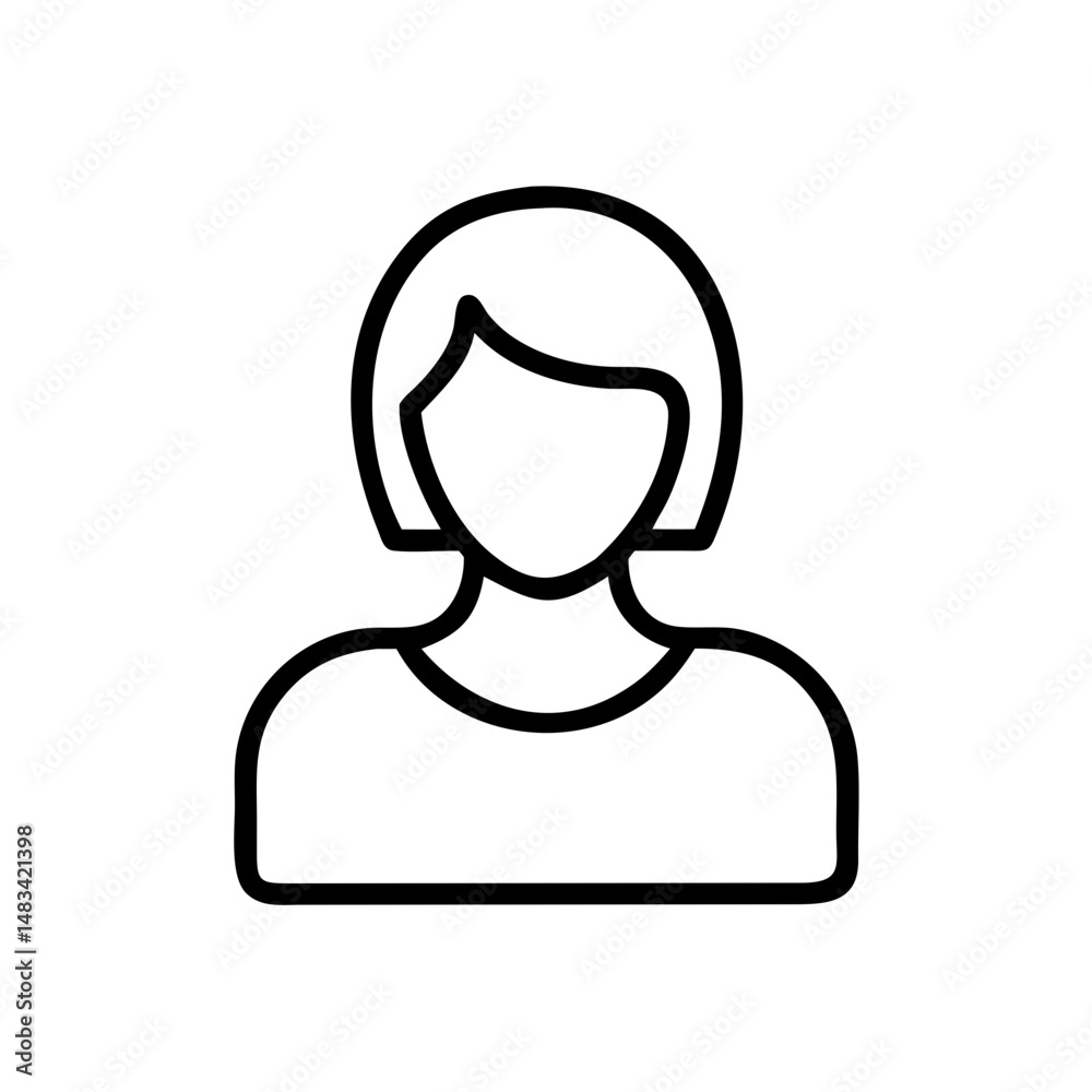 Poster single user profile icon representing personal account, identity, and individual user interface