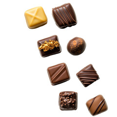 Obraz premium minimal chocolate flat lay for food background 